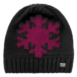 Bonnet Fire And Ice Dafne Knitted Hat In Grey / Pink