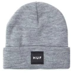 Bonnet Huf Beanie Box Logo Grey Heather