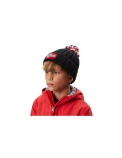 Bonnet Junior Napapijri K Semiury 3 Black -Hiver Vêtements Magasin bonnet junior napapijri k semiury 3 black 2