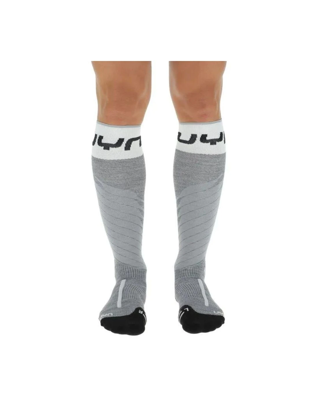 Chaussettes De Ski Uyn Ski One Merino Men Socks Grey Melange / White 4 Chaussettes De Ski Uyn Ski One Merino Men Socks Grey Melange / White – Image 4