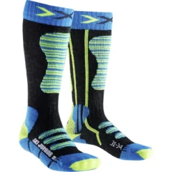 Chaussettes De Ski X-socks Ski Junior Turquoise Jaune