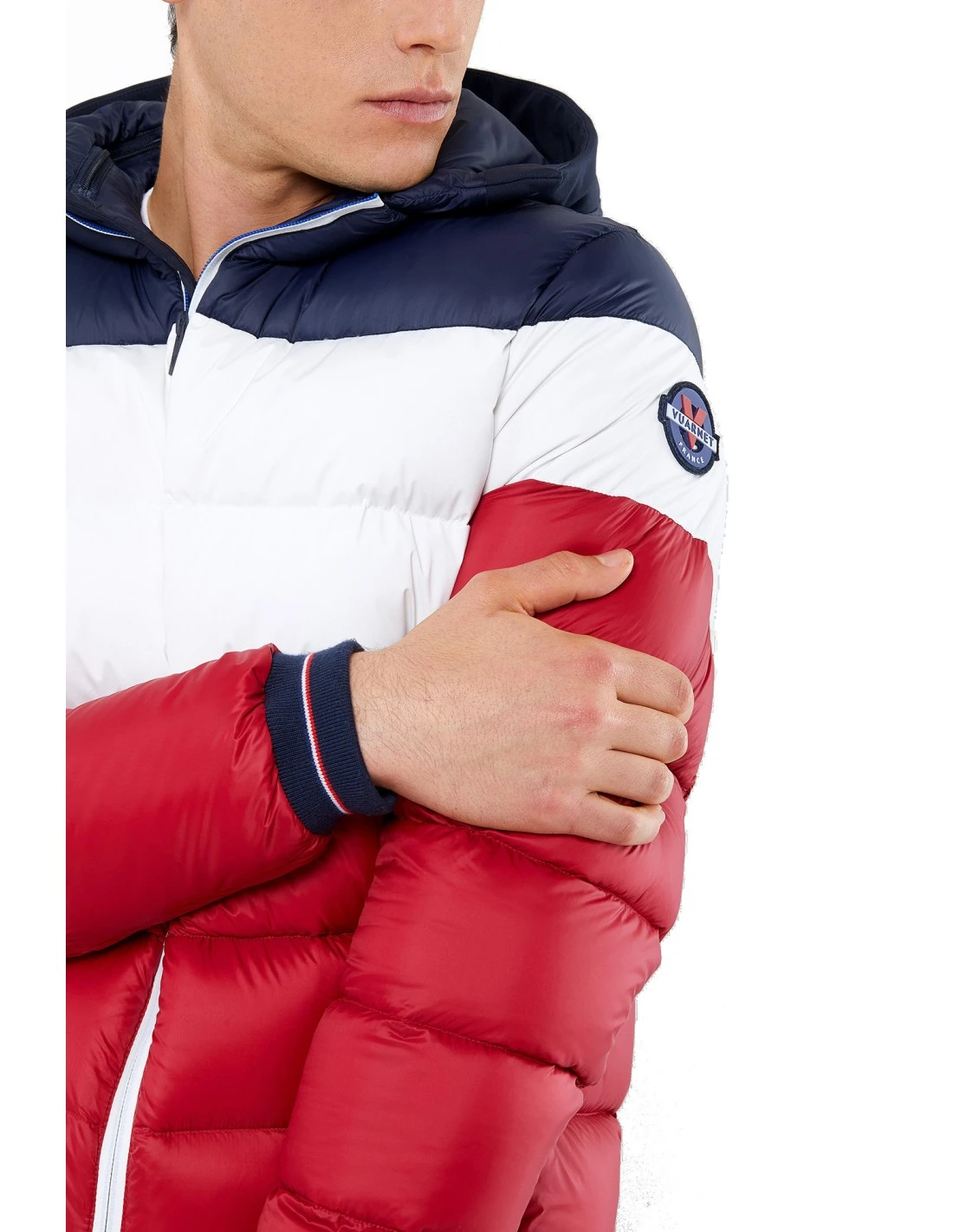 Doudoune Vuarnet Man Jacket London Navy/Milk/Red 2 Doudoune Vuarnet Man Jacket London Navy/Milk/Red – Image 2