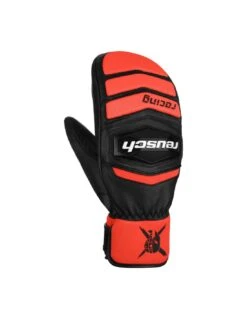 Moufles De Ski Reusch Worldcup Warrior Team Black / Fluo Red