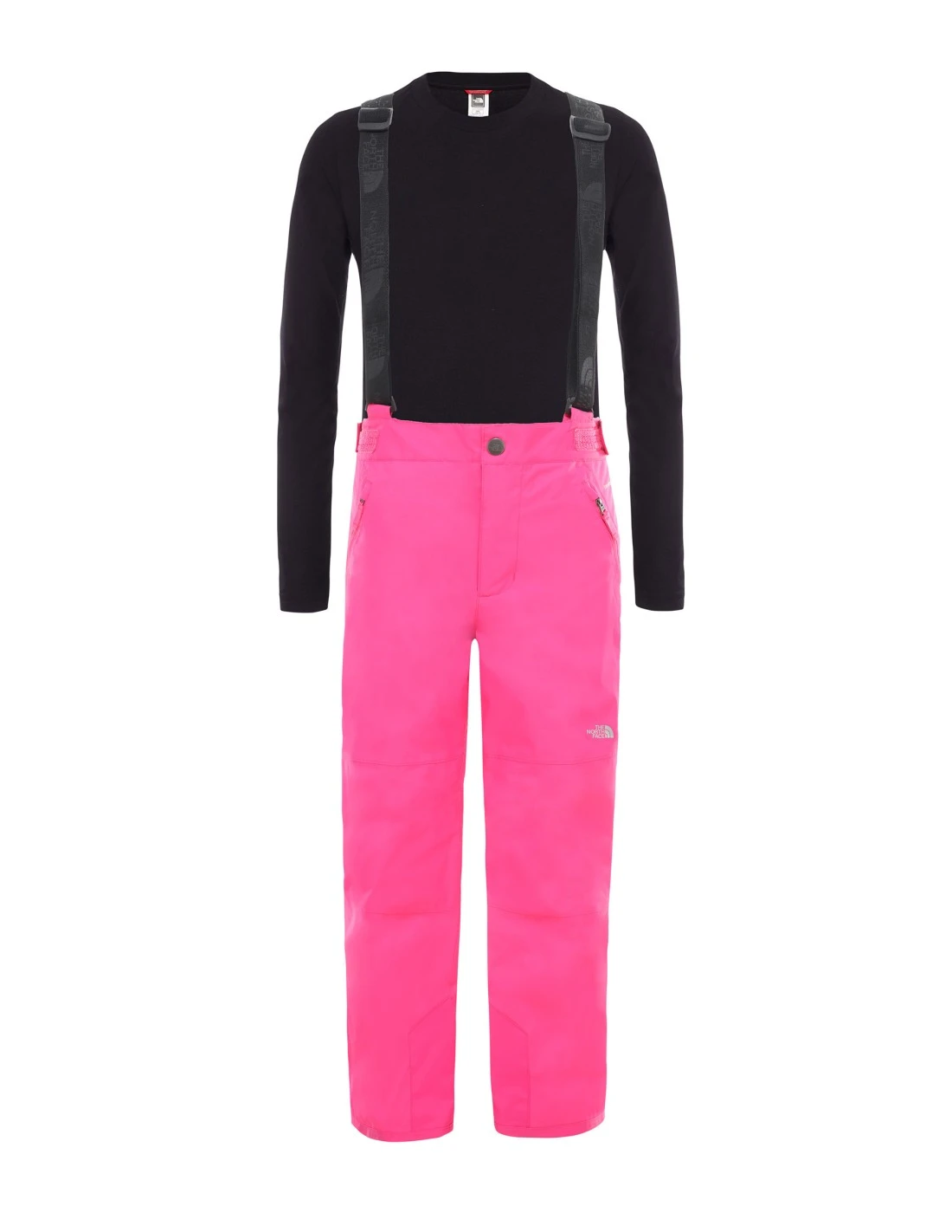 Pantalon De Ski Enfant The North Face Snowquest Suspender Pink 2 Pantalon De Ski Enfant The North Face Snowquest Suspender Pink – Image 2