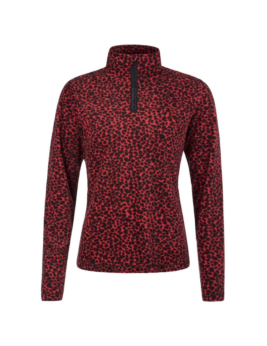 Polaire Protest Hamba 1/4 Zip Top Tulip Red 1 Polaire Protest Hamba 1/4 Zip Top Tulip Red