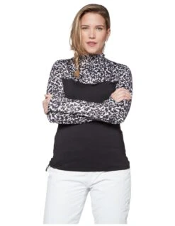 Polaire Protest Prya 1/4 Zip Top True Black -Hiver Vêtements Magasin polaire protest prya 1 4 zip top true black 2