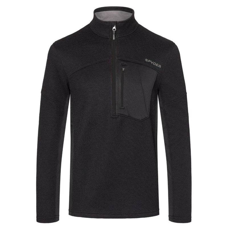 Polaire Spyder Bandit Half Zip Black 1 Polaire Spyder Bandit Half Zip Black
