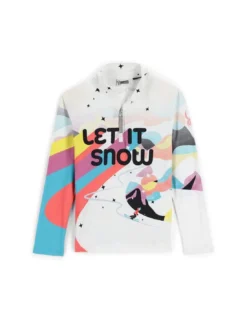 Polaire Spyder Girl's Surface Half Zip White