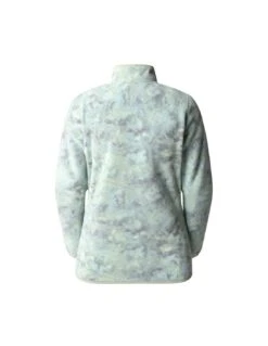 Polaire The North Face W 100 Glacier 1/4 ZIP Lime Cream Grit Texture Print