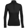 Sous-Vêtement Technique Icebreaker Oasis Ls Half Zip W Black