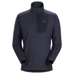 Sous-Vêtement Technique Arc'Teryx Rho LT Zip Neck Men's Black Sapphire