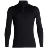 Sous-vêtement Technique Icebreaker M 200 Oasis Ls Half Zip Black