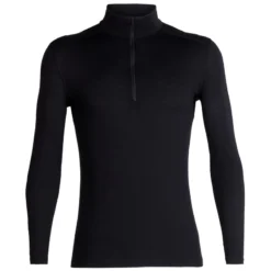 Sous-vêtement Technique Icebreaker M 200 Oasis Ls Half Zip Black