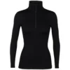 Sous-vêtement Technique Icebreaker W 260 Tech Ls Half Zip Black