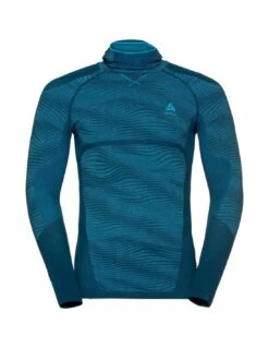 Sous-vêtement Technique Odlo Blackcomb Facemask Blue -Hiver Vêtements Magasin sous vetement technique odlo blackcomb facemask blue 2