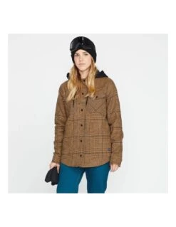 Veste à Capuche Volcom Hooded Flannel Jacket Caramel 5 Veste à Capuche Volcom Hooded Flannel Jacket Caramel -Hiver Vêtements Magasin veste a capuche volcom hooded flannel jacket caramel 2