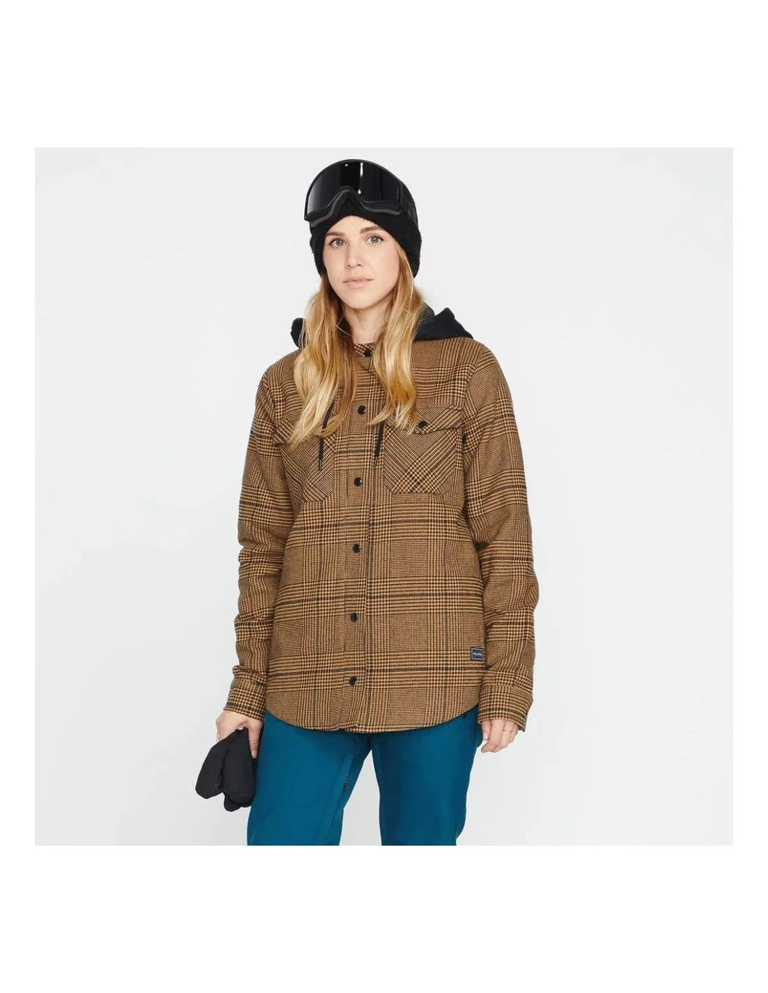 Veste à Capuche Volcom Hooded Flannel Jacket Caramel 3 Veste à Capuche Volcom Hooded Flannel Jacket Caramel – Image 3