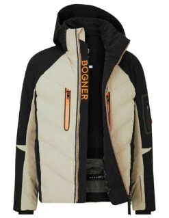 Veste De Ski Bogner Felian Down Jacket Black / Beige -Hiver Vêtements Magasin veste de ski bogner felian down jacket black beige 2