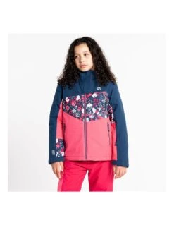 Dare 2b Veste De Ski Jr Humour II Jacket Moonlight Denim / Rose / Print -Hiver Vêtements Magasin veste de ski jr humour ii jacket moonlight denim rose print 2