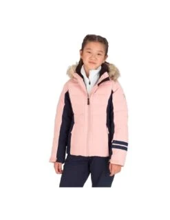 Veste De Ski Rossignol Girl Polydown Jacket Pink / Navy