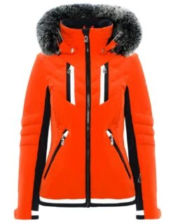Veste De Ski Toni Sailer Henni Fur Zesty Orange