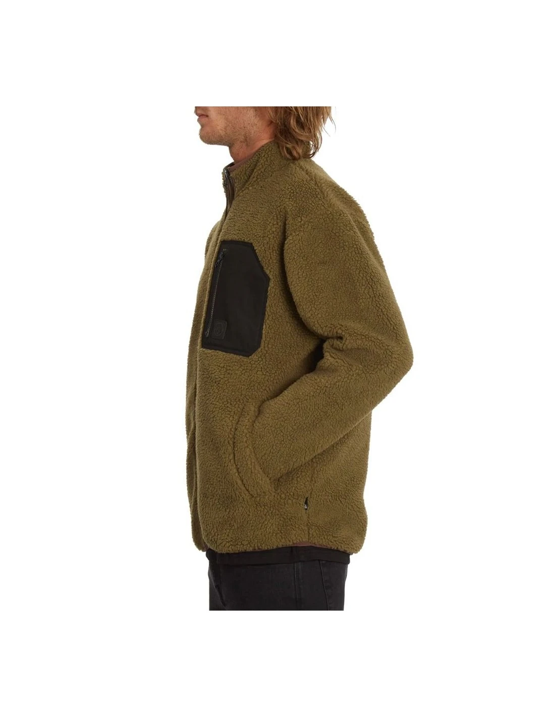 Volcom Veste Polaire Muzzer Fuzzar Zip Service Green 3 Volcom Veste Polaire Muzzer Fuzzar Zip Service Green – Image 3